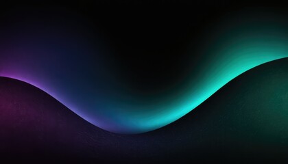 Poster - A black background with a blue and purple wave design.
2