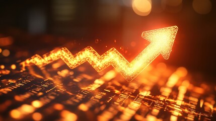 Poster - Dynamic Growth Arrow Emphasizing Financial Progress and Success