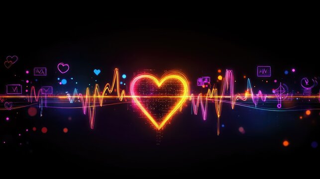 A glowing pulse or heartbeat rhythmically syncing with startup icons, symbolizing the thriving entrepreneurial spirit and economic vitality.