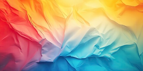 Aufkleber - Colorful abstract texture with smooth gradients of red, orange, yellow transitioning to blue creating a soft, wavy appearance across the canvas.