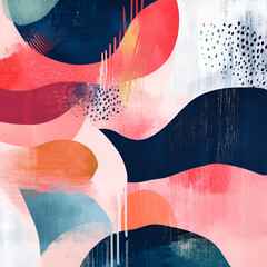 Poster - Abstract Composition of Shapes and Colors: a vibrant abstract composition showcasing an interplay of shapes and colors, creating a visual symphony of artistic expression.