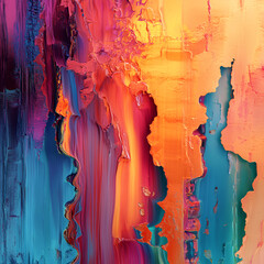 Poster - Abstract Acrylic Texture: An eye-catching artistic composition showcasing a dynamic, vibrant mix of colors and textures, offering an immersive exploration of brushstrokes.