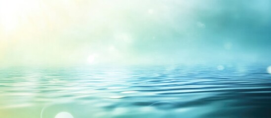 Aufkleber - Serene abstract water waves creating a tranquil and dreamy atmosphere with soft light reflections and a soothing color palette