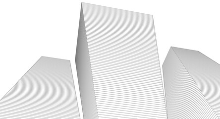 Poster - ​​abstract architecture 3d illustration background	
