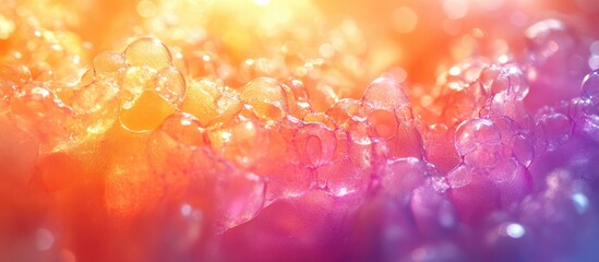 Aufkleber - Colorful abstract background created by photographing plastic bubble wrap with light reflection and bokeh effects for artistic visuals.