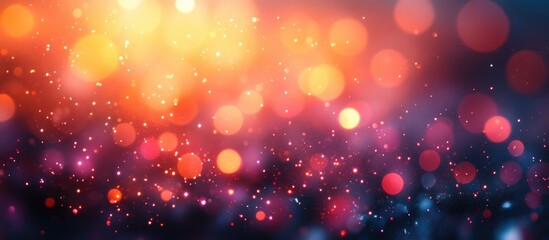 Aufkleber - colorful abstract bokeh light background with vibrant glowing circles for festive or artistic design