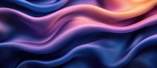 Aufkleber - Luxury abstract background of flowing fabric showcasing gradient waves in rich colors for elegant design projects and artistic visuals.