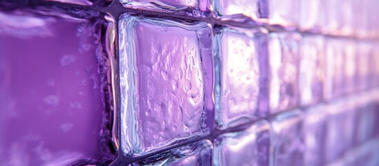 Aufkleber - Abstract Violet Toned Textured Glass Blocks Creating a Colorful Background for Design and Art Projects