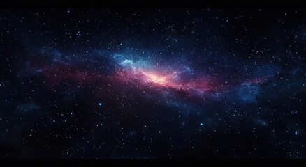Wall Mural - galactic swirls and starlit universe in a stunning cosmic landscape