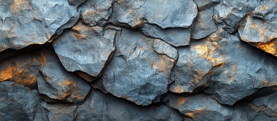 Aufkleber - Abstract grey granite rock surface with detailed texture ideal for geology, mineral displays, or background design elements.