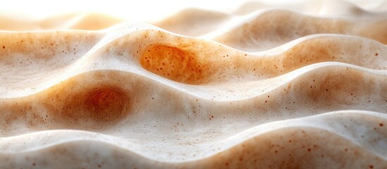Aufkleber - Textured abstract background featuring smooth, wavy patterns in warm brown sandstone tones with subtle highlights and shadows.