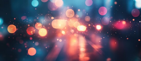 Aufkleber - colorful motion blur background with abstract light leaks and bokeh effects creating a dreamy and vi