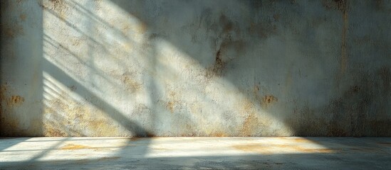 Poster - Abstract blurred grunge wall background with oblique vertical lines and light shadows on a white concrete surface for artistic designs.