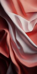 Wall Mural - Close up image of red and white fabric with zen papaya 72051 fluid gradients in detail