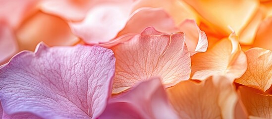 Wall Mural - Soft pastel flower petals in a dreamy macro composition creating a serene and elegant background suitable for various design projects.