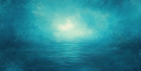 Aufkleber - Soft Blue Aqua Abstract Impressionism Painting Background