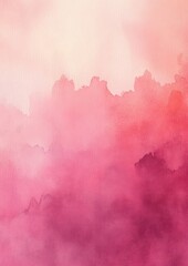 Poster - Soft Watercolor Pastel Pink Background Ethereal Texture for Branding Decor Meditation Card Design