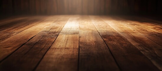 Poster - Warm brown wooden background with natural lighting creating a rustic and inviting atmosphere suitable for various design projects.