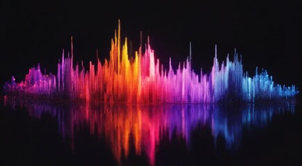 Poster - Techno Abstract Sonic Rhythm Spectral Frequency
