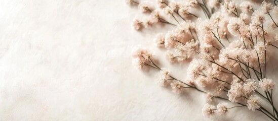 Poster - Mimosa branch on soft background ideal for greeting card mockup for Mother's Day and International Women's Day celebrations.