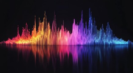 Poster - Techno Abstract Sonic Rhythm Spectral Frequency