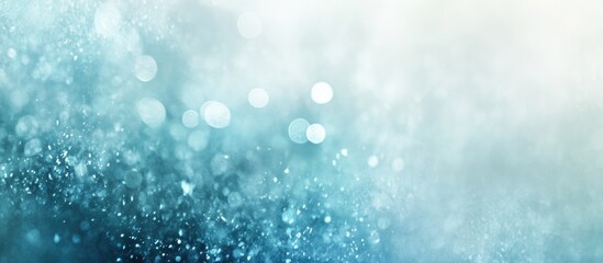 Aufkleber - Blue abstract bokeh background with natural elements creating a serene and calming atmosphere suitable for various design projects.