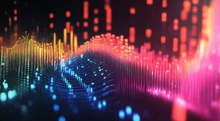 Poster - Techno Abstract Sonic Rhythm Spectral Frequency