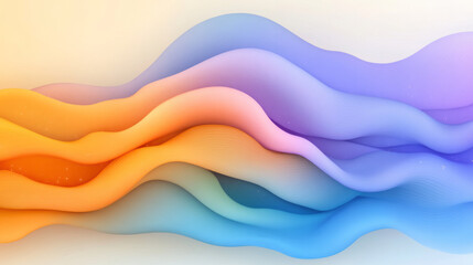 Poster - a surreal digital scene of fluid, cosmic waves in rich blue and radiant orange, interspersed with