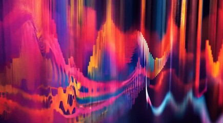 Poster - Techno Abstract Sonic Rhythm Spectral Frequency