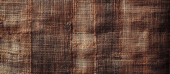 Aufkleber - Textured brown checkered fabric close-up suitable for backgrounds and creative projects showcasing textile patterns and designs.
