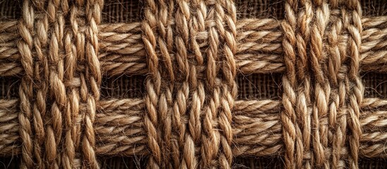 Aufkleber - Seamless burlap jute texture macro close-up woven background for design or textile applications
