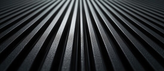 Aufkleber - Brushed black steel texture background with parallel grooves highlighting modern industrial design and elegance