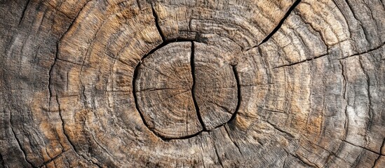 Poster - Detailed close-up of tree trunk texture highlighting natural patterns and aging rings showcasing woodâ€™s rustic beauty and character.