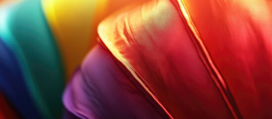 Poster - Vibrant close-up of colorful nylon canvas textures showcasing the intricate details of a balloon's surface.