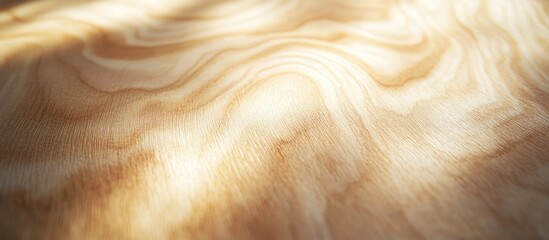 Poster - Polished light wood surface with intricate natural grain patterns showcasing the beauty of organic materials in interior design