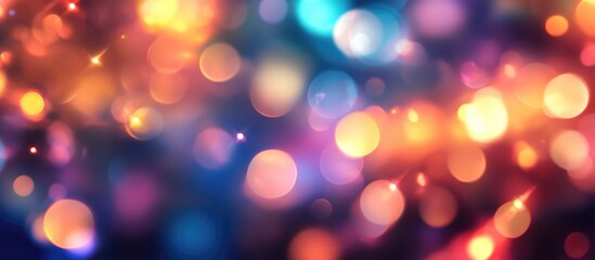 Leinwandbilder - Colorful bokeh lights in a blurred abstract background creating a vibrant and chaotic visual effect suitable for creative projects.