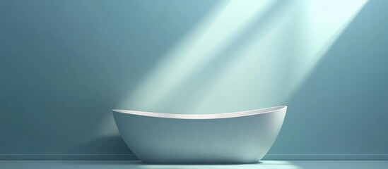 Poster - Minimalist Bathroom Design with Contemporary Bathtub and Soft Natural Lighting