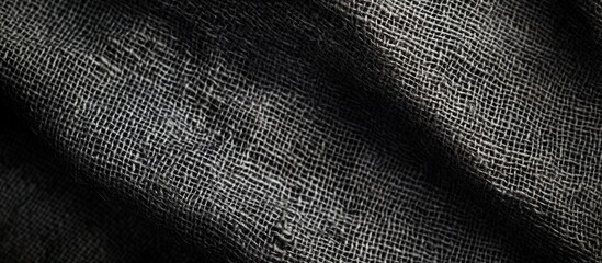 Aufkleber - Coarse Dark Gray Burlap Texture with Vignette for Backgrounds and Design Elements