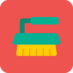 Sticker - Cleaning Brush Icon