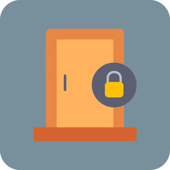 Poster - Door Lock Icon