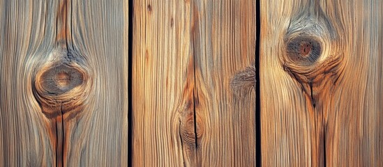Aufkleber - Natural brown wood texture background showcasing unique grain patterns and knots for use in design and decor projects.