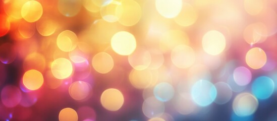 Leinwandbilder - Vibrant abstract blurred background with colorful bokeh lights and ample space for text or creative design applications