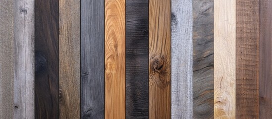 Poster - Rustic wooden planks with detailed grain and texture creating a natural feel perfect for presentations or backgrounds with space for text
