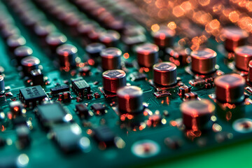 Poster - Microscopic View of Vibrant LCD Pixels: A Close-Up Exploration of Red, Green, and Blue Subpixels Forming the Digital Image. High-Resolution Detail    