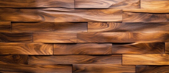 Aufkleber - Warm brown wooden wall texture for interior decor showcasing natural patterns and smooth surface ideal for home design inspiration.