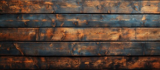 Aufkleber - Rustic dark wood planks background with abstract texture and warm tones ideal for design and decorative projects