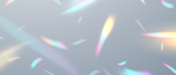 Wall Mural - light effect and zigzag ribbon falling from above on a beam of light, tinsel vector