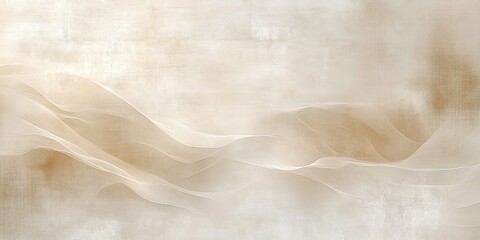 Aufkleber - abstract watercolor background with soft beige and cream tones for serene design and decoration