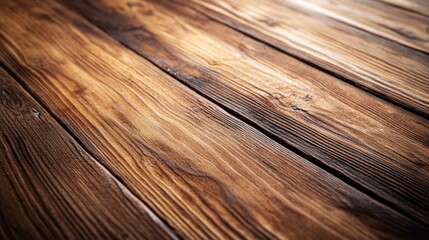 Poster - Close Up of Polished Wooden Surface with Natural Grain Patterns Ideal for Woodworking Projects and Text Overlay Space