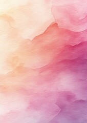 Poster - Soft Watercolor Abstract Background in Pink and Peach Hues Textured Neutral Design